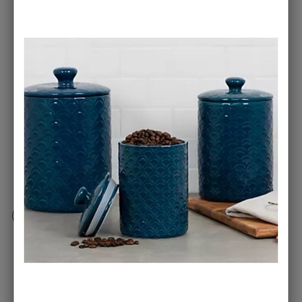 3-piece Canister Set - Ocean Navy Blue